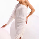 Arabella One Off Shoulder Drape Dress Namrata Joshipura