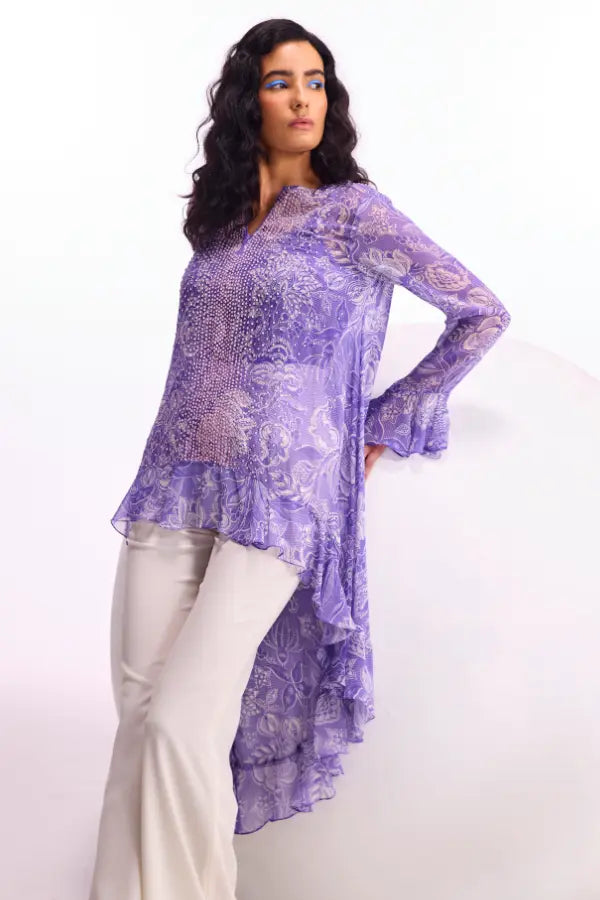 Cerelia Frill Long Back Tunic Namrata Joshipura