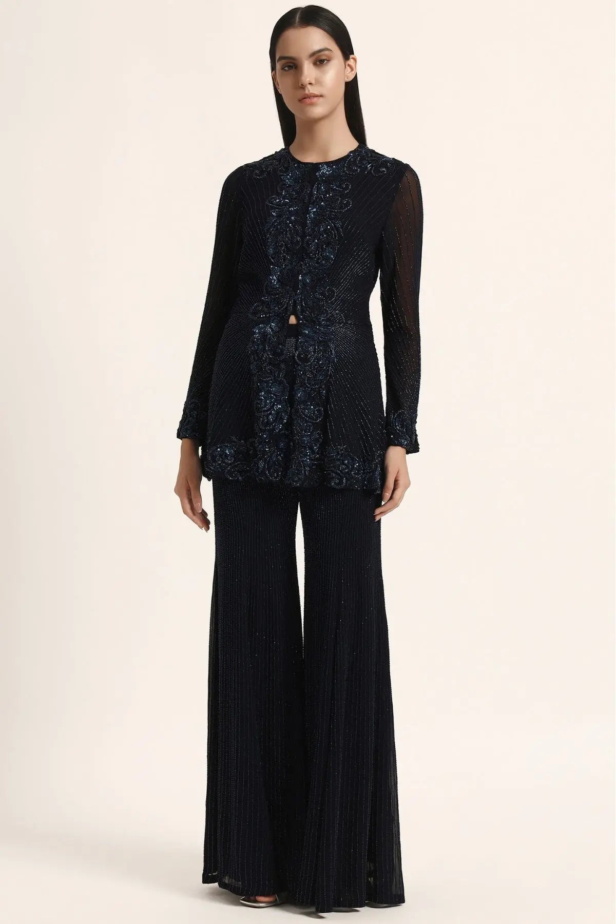 Rosette Peplum Top With Sharara Namrata Joshipura Online