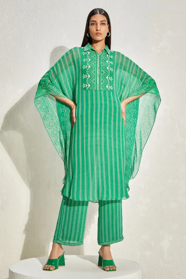 Aster Stripes Kaftan Set Namrata Joshipura