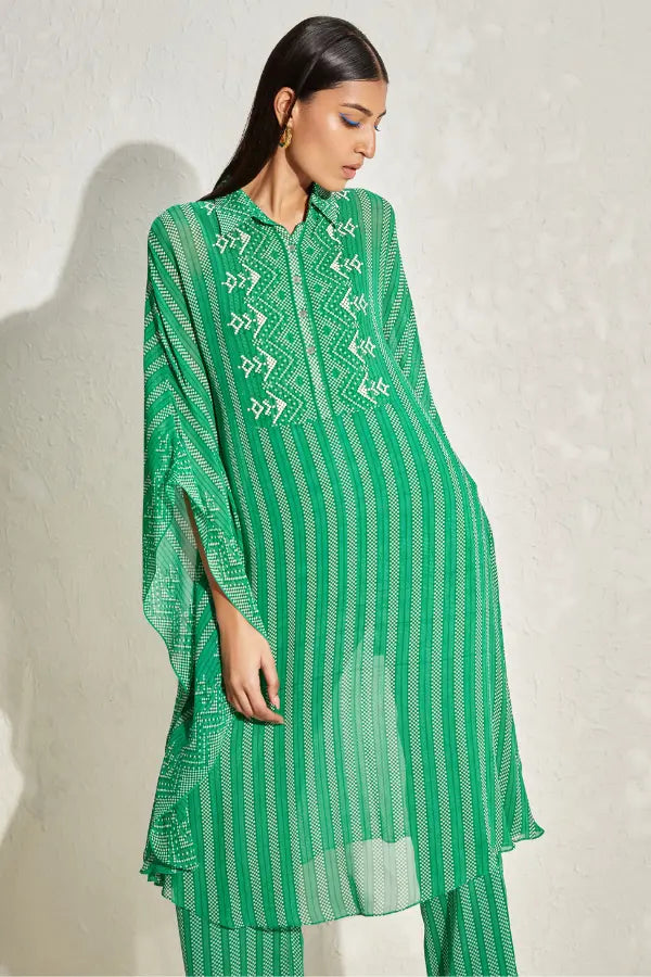 Aster Stripes Kaftan Set Namrata Joshipura