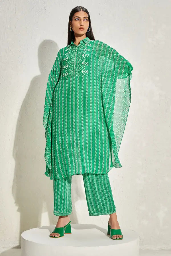Aster Stripes Kaftan Set Namrata Joshipura