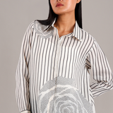ROSETTE STRIPED SHIRT