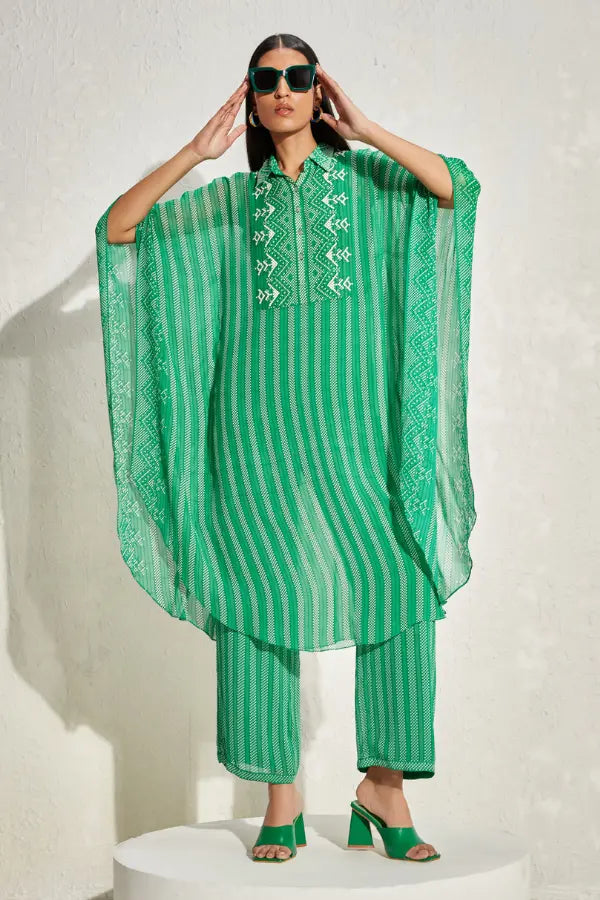 Aster Stripes Kaftan Set Namrata Joshipura