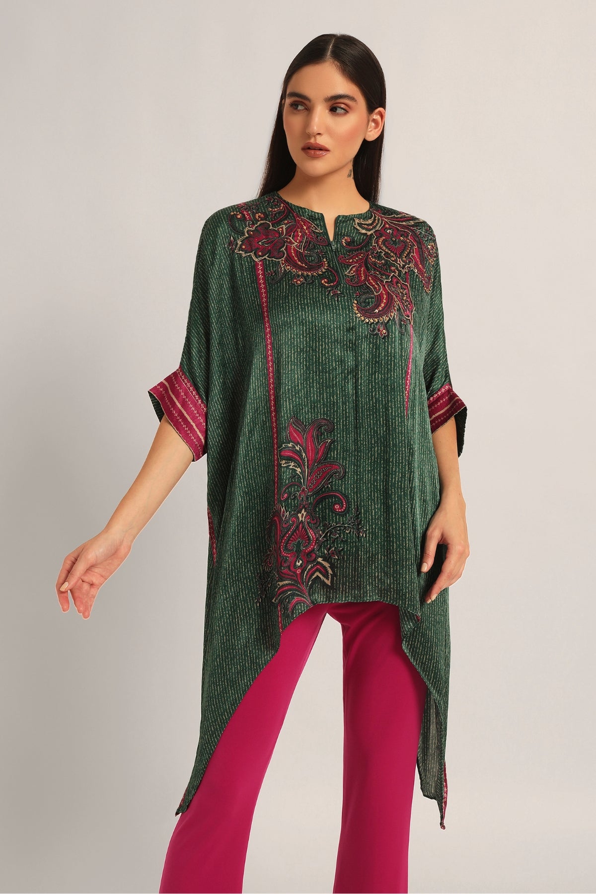 PAISELY CRINKLE HANDKERCHIEF TUNIC Namrata Joshipura Online