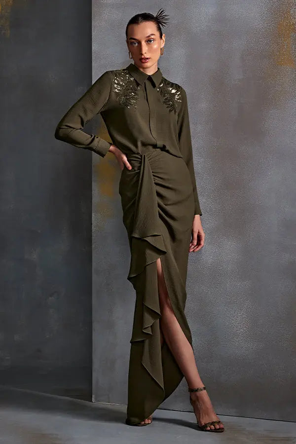Autumn Fern Boxy Shirt Namrata Joshipura