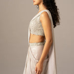 Iris Crusted Blouse With Mermaid Drape Saree Namrata Joshipura Online