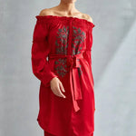 River Leaf Off Shoulder Co-ord Set Namrata Joshipura
