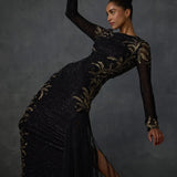 Autumn Fern Side Fringe Gown Namrata Joshipura Online