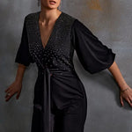 Crystal Square Tie Up Jumpsuit Namrata Joshipura