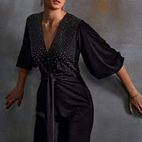 Crystal Square Tie Up Jumpsuit Namrata Joshipura