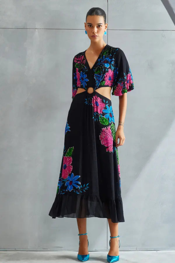 Zinnia Waist Cut Out Dress Namrata Joshipura