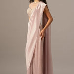 Iris Crusted Blouse With Shimmer Saree Namrata Joshipura Online