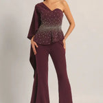 SILVER DUST PEPLUM TOP WITH SHARARA Namrata Joshipura Online