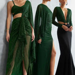 Metallic Scallop Drape Set Namrata Joshipura