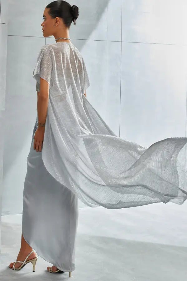 Metallic Cord Drape Skirt Set Namrata Joshipura