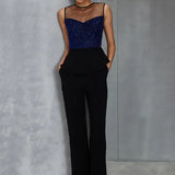 Metallic Scallop Peplum Top Namrata Joshipura Online