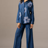 Poppy Flower Emb Shirt Namrata Joshipura Online