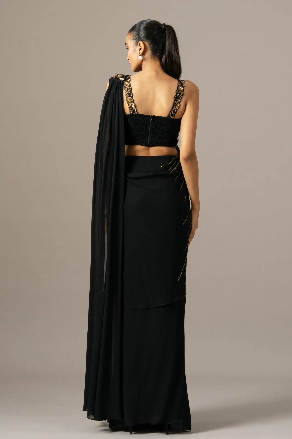 Baroque Saree With Embroidered Blouse Namrata Joshipura Online