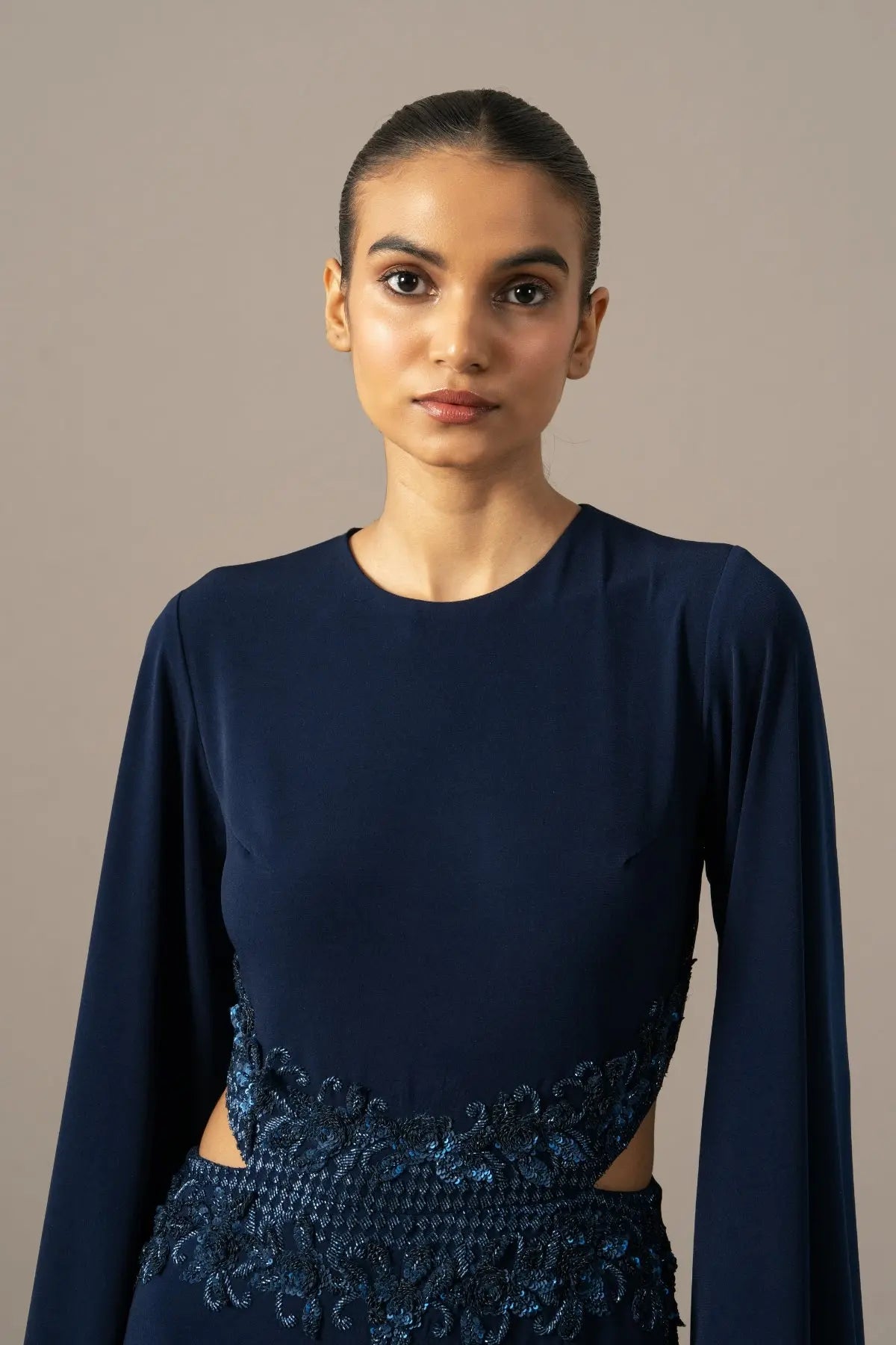 Baroque Waist Embroidered Side Cut Jumpsuit Namrata Joshipura Online
