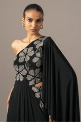 Moonflower One Shoulder Gown