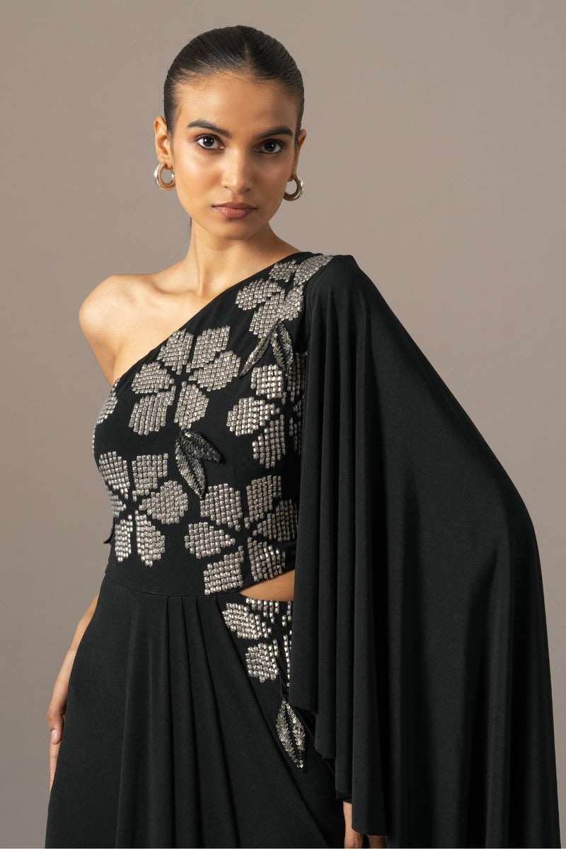 Moonflower One Shoulder Gown