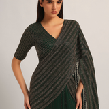 TRACKLINE DRAPED SAREE WITH BLOUSE Namrata Joshipura Online