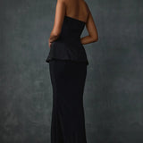 Glissara Off-shoulder Devil Peplum Top With Skirt Set Namrata Joshipura Online
