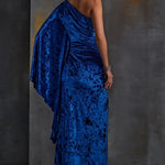 One Off Shoulder Velvet Drape Gown Namrata Joshipura