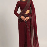 SILVER DUST EMBELISHED DRAPE SAREE Namrata Joshipura Online