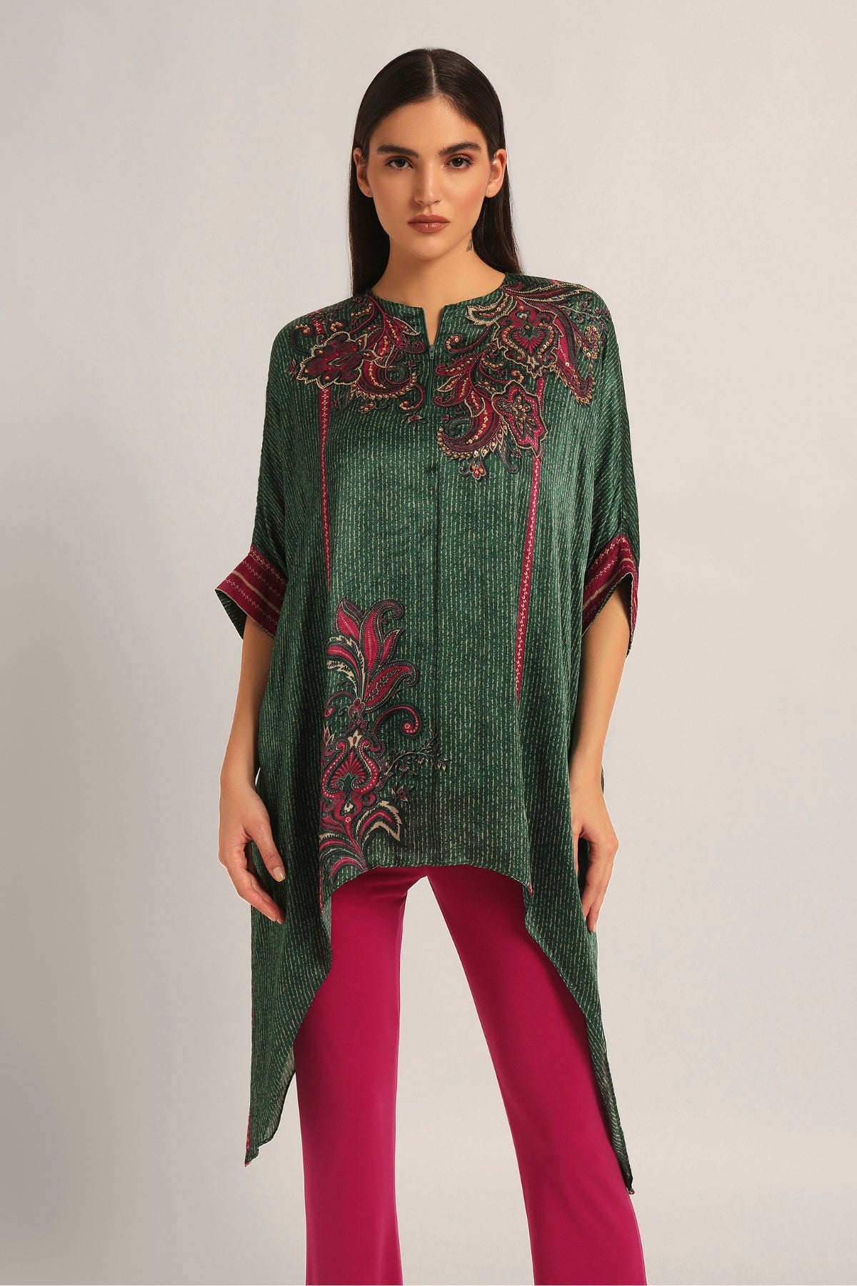 PAISELY CRINKLE HANDKERCHIEF TUNIC Namrata Joshipura Online