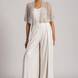 PEARL METEOR CAPE WITH PLEATED JUMPSUIT