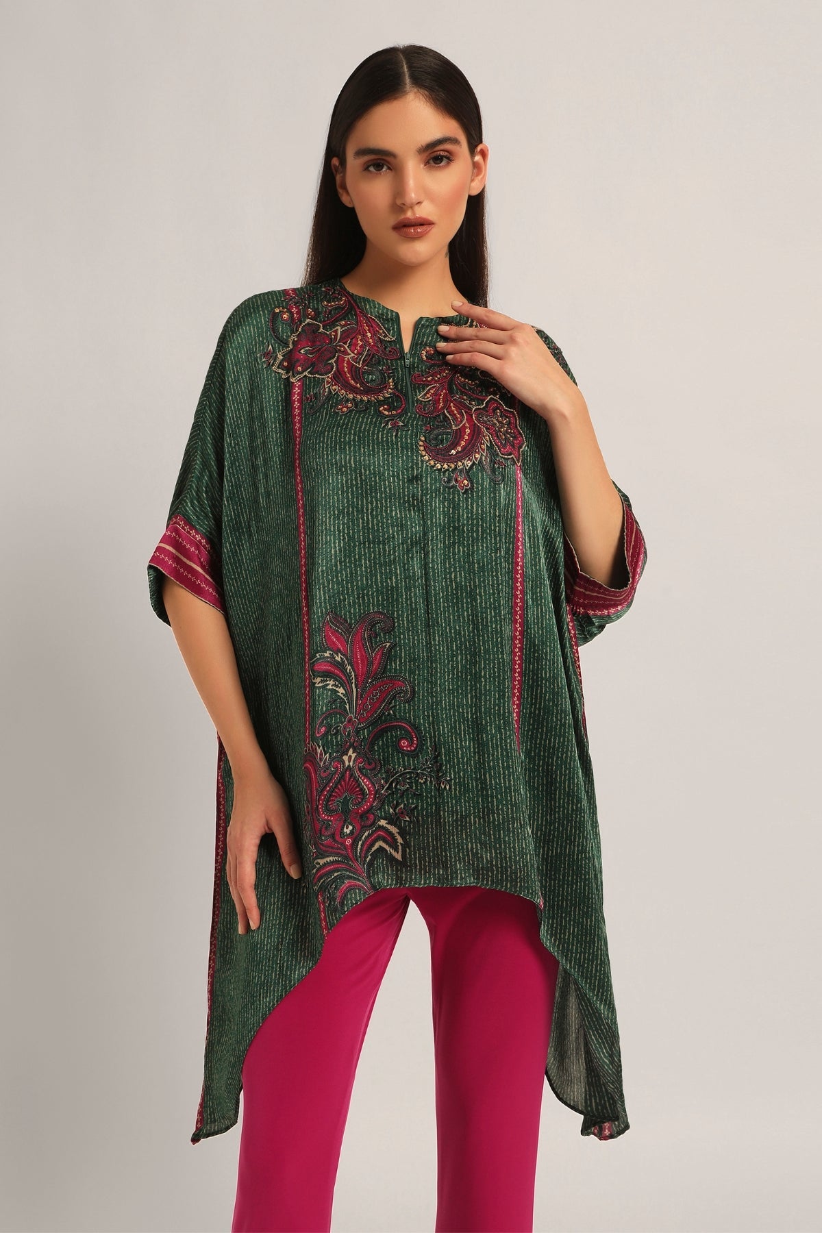 PAISELY CRINKLE HANDKERCHIEF TUNIC Namrata Joshipura Online