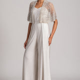 PEARL METEOR CAPE WITH PLEATED JUMPSUIT