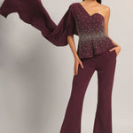 SILVER DUST PEPLUM TOP WITH SHARARA Namrata Joshipura Online