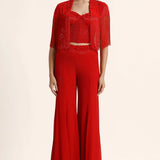 Rosette Fringes Cape With Bustier And Sharara Namrata Joshipura Online