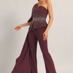 SILVER DUST PEPLUM TOP WITH SHARARA Namrata Joshipura Online