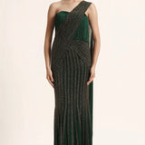 Track Line Embroidered Saree With Fringe Blouse Namrata Joshipura Online
