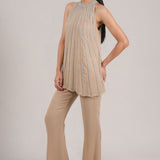 PEARL CASCADE HALTER NECK CO-ORD SET