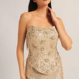 AMARA INTRICATED CORSET WITH DRAPE SKIRT Namrata Joshipura Online