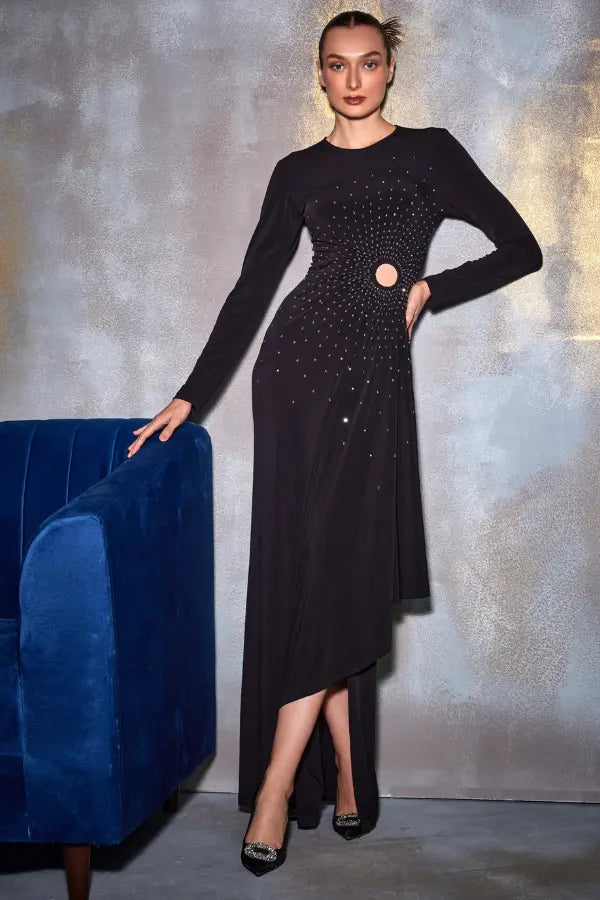 Crystal Square Cut Out Gown Namrata Joshipura