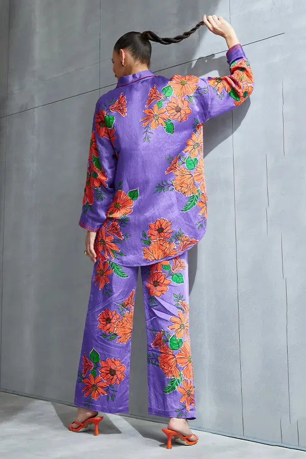 Zinnia Collar Shirt Set Namrata Joshipura