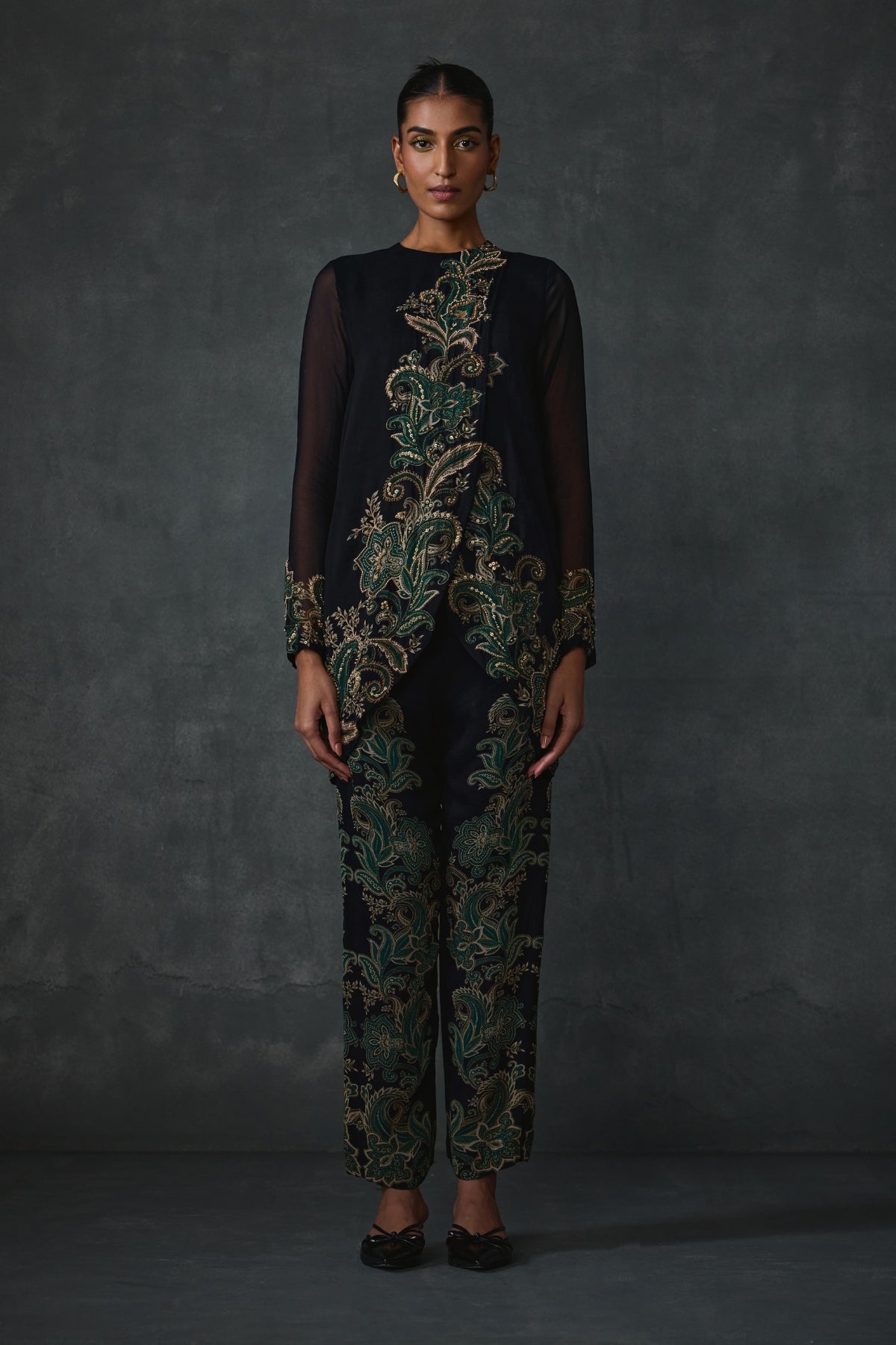 Paisley Overlap Co-ord Set Namrata Joshipura Online