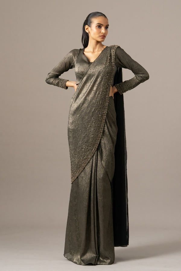 STAR GAZE CRUSTED SAREE