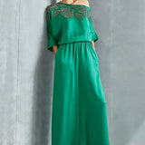 River Leaf Drop Shoulder Jumpsuit Namrata Joshipura