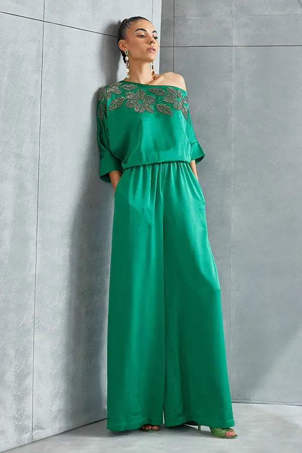 River Leaf Drop Shoulder Jumpsuit Namrata Joshipura