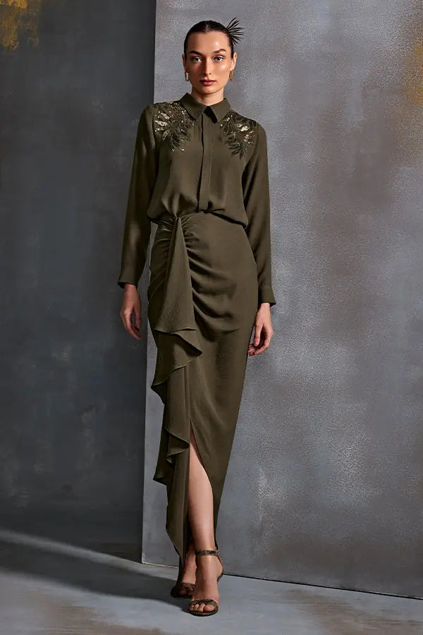 Autumn Fern Boxy Shirt Namrata Joshipura