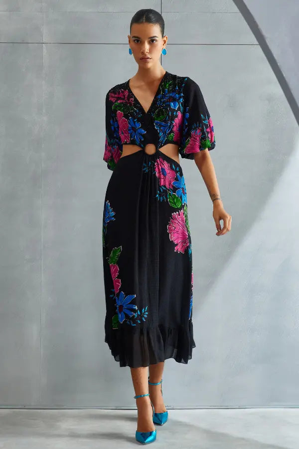 Zinnia Waist Cut Out Dress Namrata Joshipura