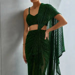 Metallic Scallop Drape Set Namrata Joshipura