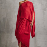 Rosette Siren Cape with Draped Skirt Namrata Joshipura